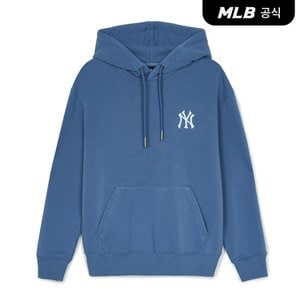 MLB [코리아공식] 빈티지 바시티 오버핏 후드티 NY (Ptn.Indigo)