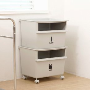 가정용 재활용 클린업 분리수거함 쓰레기통 45L 2개