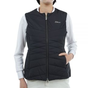 TITLEIST 타이틀리스트 Crew Neck Padding Vest (TKPWV745J-BK) (여성 크루넥 패딩 베스트)