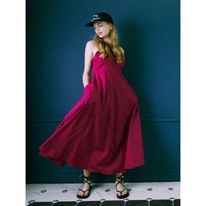 Silky Cotton Sleeveless dress (Plum)