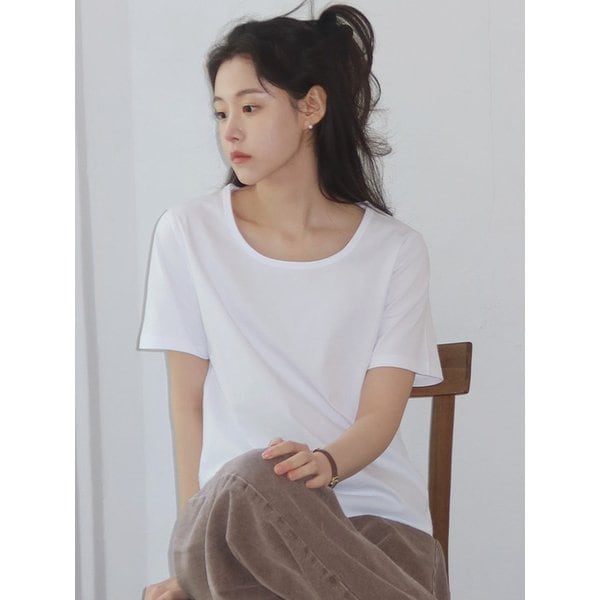 SITP5063 U-neck T-shirt_4Colors