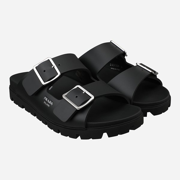 [시흥점] [프라다]6S 2X3159 3LKK F0002 스트랩 슬라이드 블랙