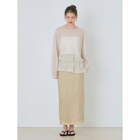 Basic Linen Sheer Knit - Beige