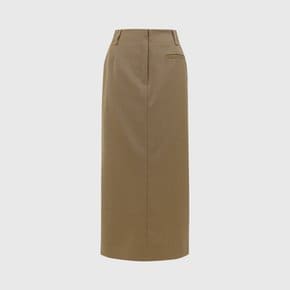 솔라 울 펜슬 스커트_브라운 / SOLA WOOL PENCIL SKIRT_BROWN