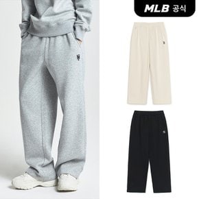 [코리아공식] [MLB] 베이직 스몰로고 기모 와이드팬츠 (3 COLOR)