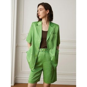 YY_Lovey short suit set_green jacket