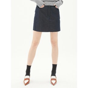 STITCH MINI SKIRT_D.BLUE