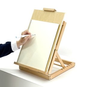 스퀘어 테이블이젤 원목 탁상용 이젤 접이식 좌식 책상 학교 학원 미니 소형 유화 드로잉