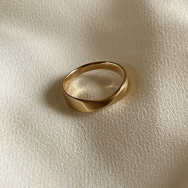 멕코이 [아몬즈 단독] 14k/18k RIPPLE RING (5mm)