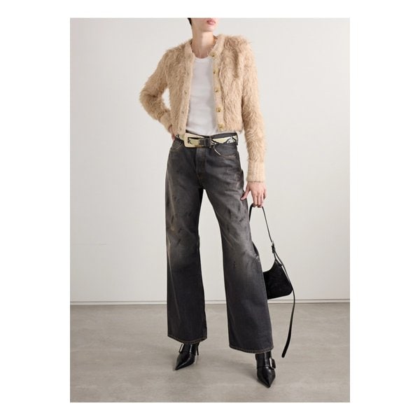 2021 디스트레스 로우라이즈 와이드  진 블랙 1647597347034737