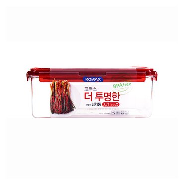 코멕스 더투명한 김치통 직사각 3.1L(핸들형)