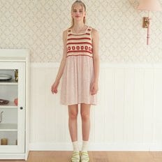 / crochet knit dress (red)