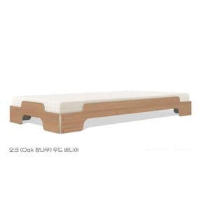 (매트리스 포함) Stacking Bed Classic wood veneer [배송기간 8-12주 소요]