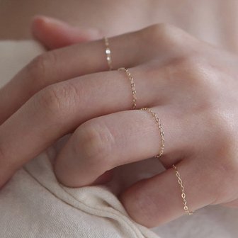 멕코이 14k gold chain ring