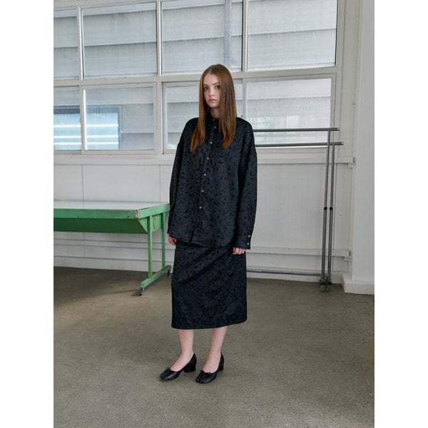 JACQUARD CLASSIC SKIRT_BLACK