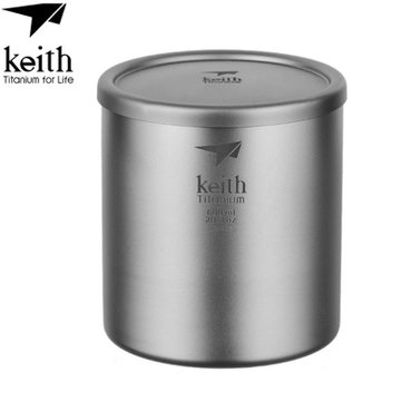  [키이스] KE Double-Wall Titanium Mug with Lid_Ti3307