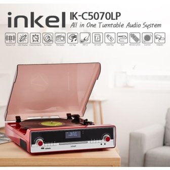  국내정품  인켈 올인원오디오 턴테이블 IK-C5070LP 1년보증AS