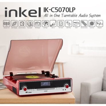  inkel IK-C5070LP 올인원 턴테이블 오디오 시스템 블루투스 인켈