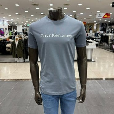 Calvin Klein 남성 기본로고 슬림핏 반팔 티셔츠 J320931-PN6