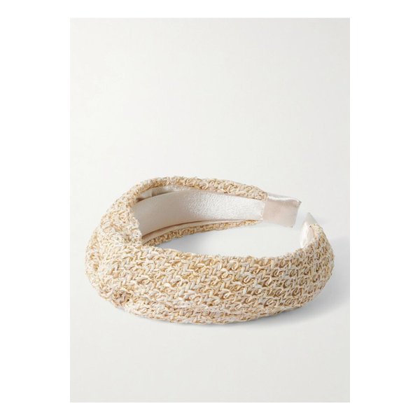 유지니아 킴 트리시 노티드 메탈릭 우븐 헤어밴드 크림 1647597354144879