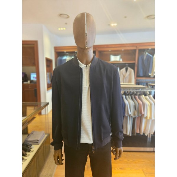 [여주점] 네이비 솔리드 버진울 집업 보머자켓(L-65cm. Mod.L596)