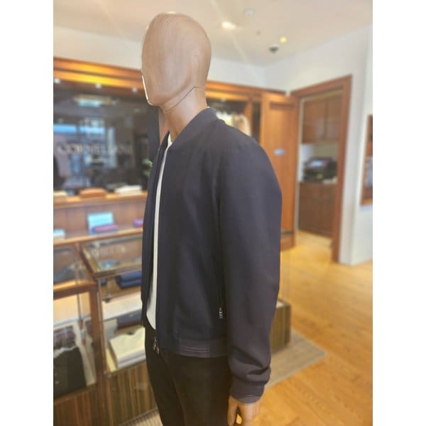 [여주점] 네이비 솔리드 버진울 집업 보머자켓(L-65cm. Mod.L596)