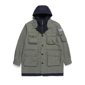 [여주점] N251MJP100 NRN 아웃포켓 후드 배색 초어 점퍼 카키