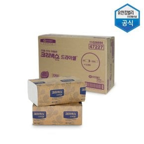 크리넥스 드라이셀  천연펄프 핸드타올 F250 5000매 무형광 가정용 페이퍼타올 종이 타월 47227