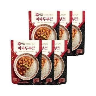 CJ제일제당 백설 마파두부 덮밥 소스 180g x6개