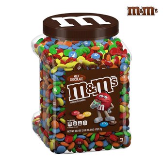 M&M 엠앤엠 팬트리사이즈 밀크 초콜릿 캔디 1757.7g 62oz