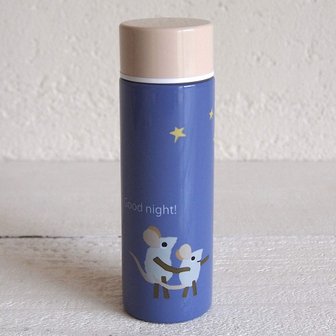  아이토 Leo Lionni Pocket bottle 스테인리스제 휴대용 마호병 140ml (잘자) 지름 4.5×14.5 cm