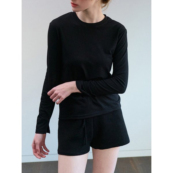KNIT SHORT PANTS BLACK