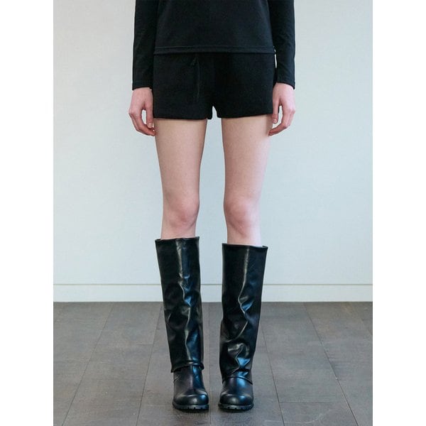 KNIT SHORT PANTS BLACK