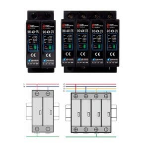 SHD-40K-275-2P 3상4선식 40KA 전원 서지보호기