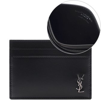 생로랑 [부산점] 25FW 남성 모노그램 은장로고 카드지갑 (607603 1JB0E 1000 25F)