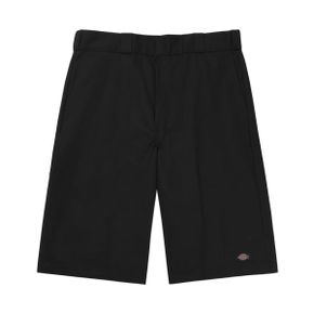 디키즈 루즈핏 13인치 플랫 프런트 워크 쇼츠 블랙
