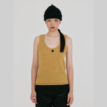 EENK ZIUP Sleeveless Knit Top - Mustard