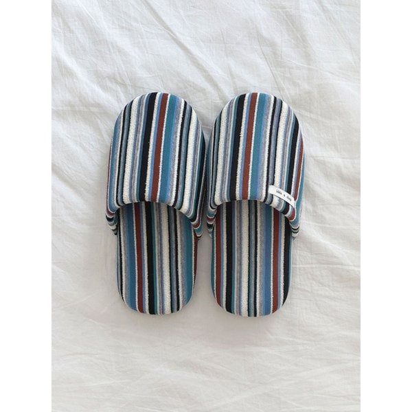 Multi Stripe Room Shoes / Blue 룸슈즈