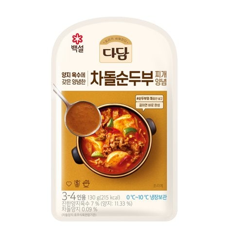 CJ 다담 차돌순두부찌개 양념 130g