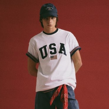 후아유 USA Patch T-shirt WHRAF3793U