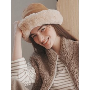 스웨이드 버킷햇_BROWN