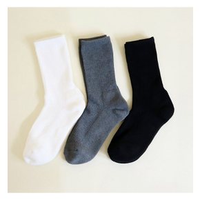 남성 쿠션 파일 골지양말 3PACK