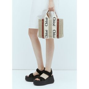 스몰 우디 캔버스 토트백 CHC22AS397I26 90U 브라운