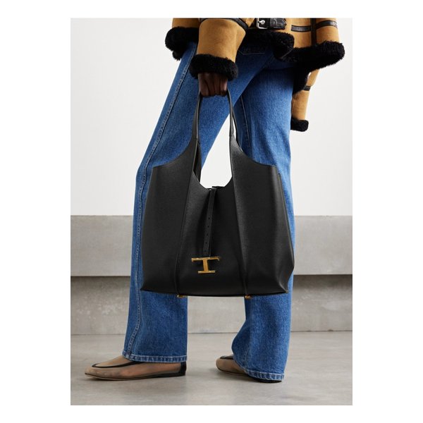 라지 텍스처 가죽 숄더백 1647597354207872