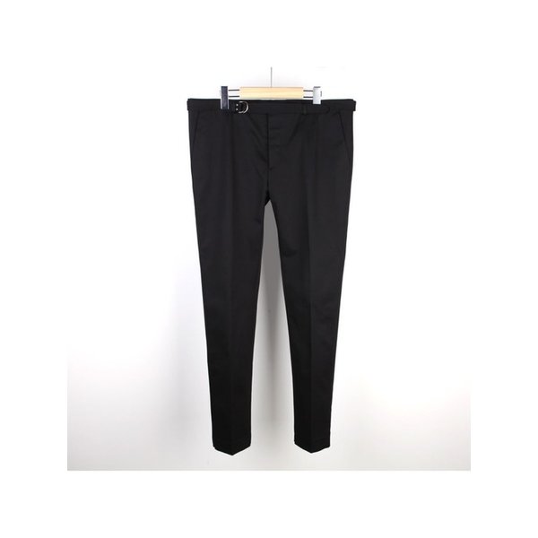 벨트 코튼 슬랙스 블랙 MV0 RV53548N ON0