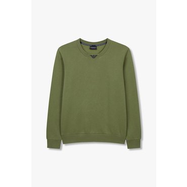 EMPORIO ARMANI 남성 이글 크루넥 라운지 맨투맨(0814336023)