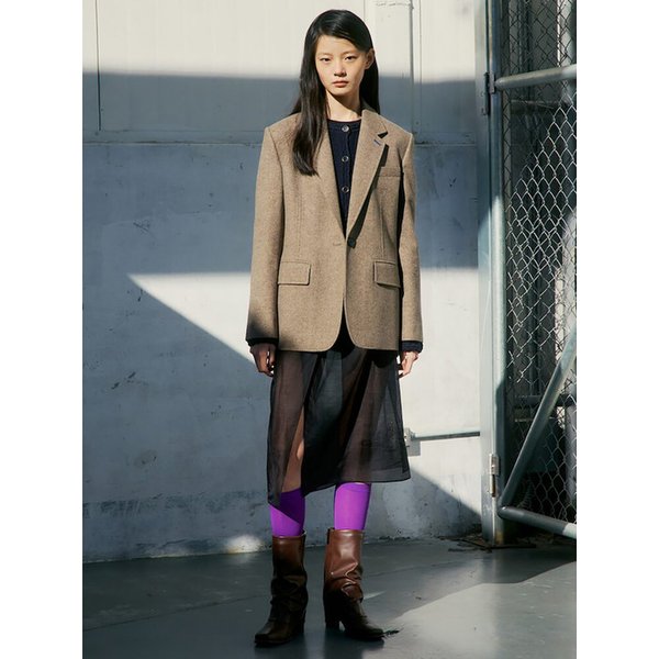 Signature Semi Overfit Jacket  Brown (KE5111M01D)