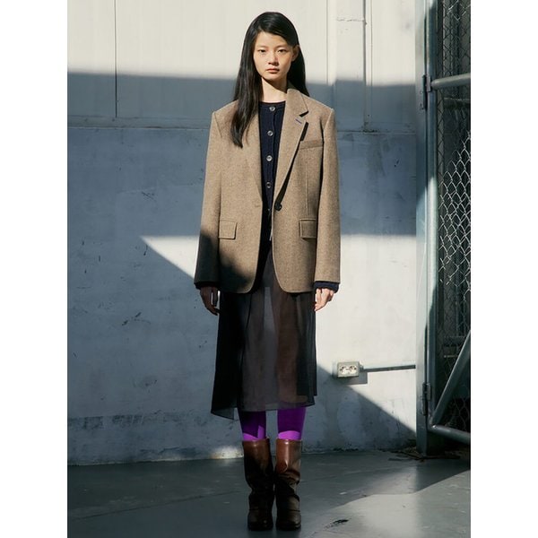 Signature Semi Overfit Jacket  Brown (KE5111M01D)