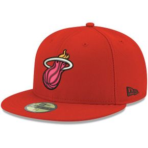 [해외] 478774 뉴에라 모자 NBA 마이애미 히트 Official Team Color 59FIFTY Fitted Hat Red