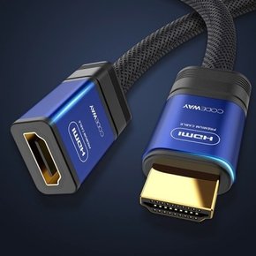 3D영상 HDMI 2.0 연장 블루메탈 고강도 케이블 5m